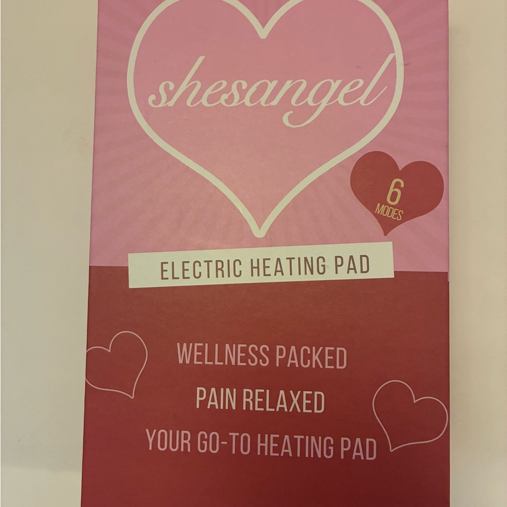 Electric Heating Pad 6 modes Portable/Cordless Shesangel with Charger and Manual